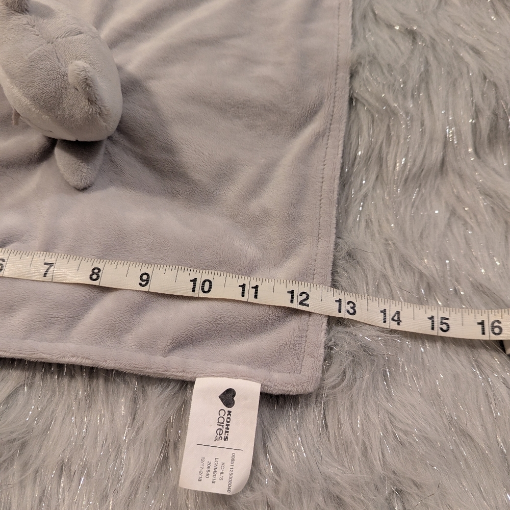 Kohl's Cares Owl lovey Baby Blanket Grey Plush - Picture 6 of 6